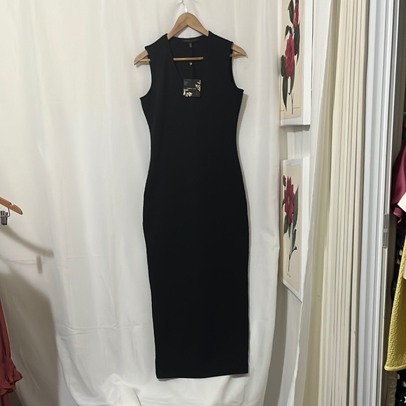 NWT Forest Lilly Black Super Maxi Sleeveless Dress a168 - Picture 1 of 8